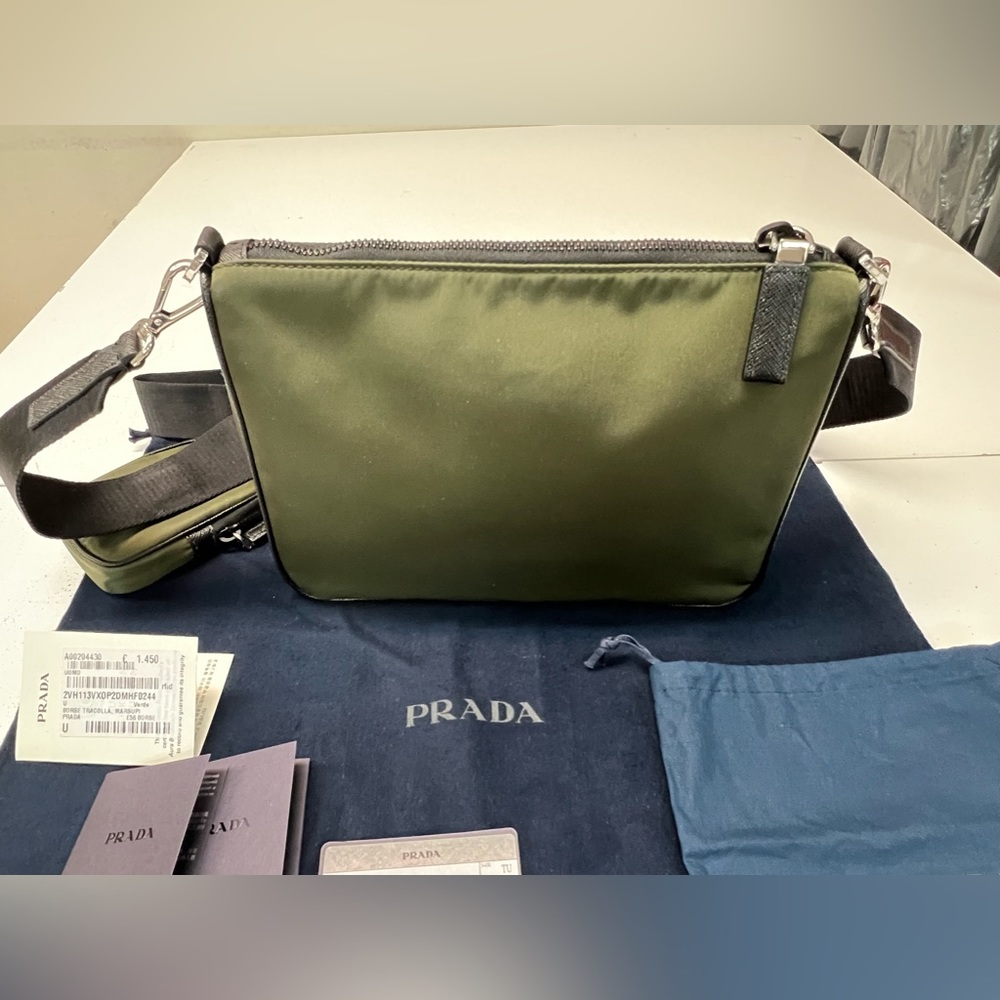 PRADA Re- Nylon and Saffiano leather shoulder bag - Picture 3 of 10
